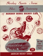 Hershey Bears 1961-62 program cover