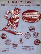 Hershey Bears 1965-66 program cover