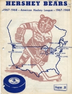Hershey Bears 1967-68 program cover