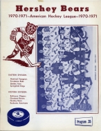 Hershey Bears 1970-71 program cover