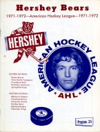 Hershey Bears 1971-72 program cover