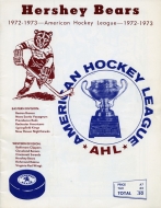 Hershey Bears 1972-73 program cover