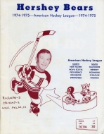 Hershey Bears 1974-75 program cover