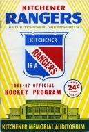Kitchener Greenshirts 1966-67 program cover