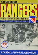 Kitchener Greenshirts 1968-69 program cover