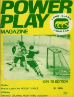 Long Island Cougars 1974-75 program cover
