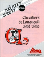 Longueuil Chevaliers 1982-83 program cover