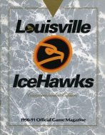 Louisville Icehawks 1990-91 program cover
