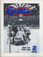 Mohawk Valley Comets 1986-87 program cover