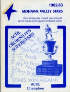 Mohawk Valley Stars 1982-83 program cover