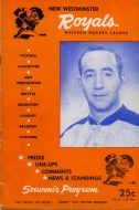 New Westminster Royals 1956-57 program cover