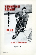 Newmarket Redmen 1970-71 program cover