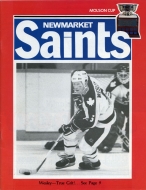 Newmarket Saints 1986-87 program cover
