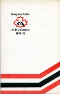 Niagara Falls Canucks 1974-75 program cover