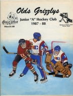 Olds Grizzlys 1987-88 program cover