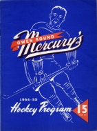 Owen Sound Mercurys 1954-55 program cover
