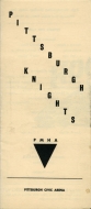 Pittsburgh Knights 1961-62 program cover