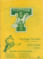 Portage Terriers 1973-74 program cover