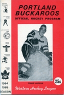 Portland Buckaroos 1964-65 program cover
