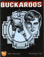Portland Buckaroos 1971-72 program cover