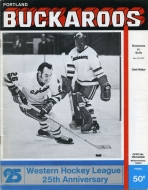 Portland Buckaroos 1972-73 program cover