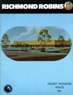 Richmond Robins 1974-75 program cover
