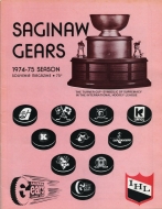 Saginaw Gears 1974-75 program cover