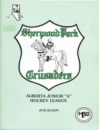 Sherwood Park Crusaders 1989-90 program cover