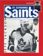 St. Catharines Saints 1985-86 program cover