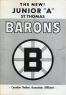 St. Thomas Barons 1968-69 program cover