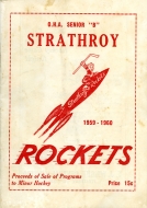 Strathroy Rockets 1959-60 program cover