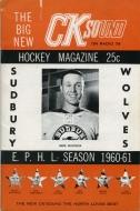 Sudbury Wolves 1960-61 program cover