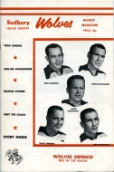 Sudbury Wolves 1962-63 program cover