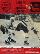 Syracuse Blazers 1973-74 program cover