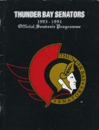 Thunder Bay Senators 1993-94 program cover