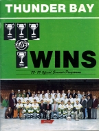 Thunder Bay Twins 1988-89 program cover
