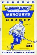 Toledo Mercurys 1961-62 program cover