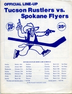 Tucson Rustlers 1978-79 program cover