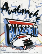 Utica Blizzard 1995-96 program cover