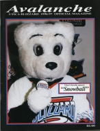 Utica Blizzard 1996-97 program cover