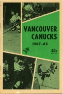 Vancouver Canucks 1967-68 program cover