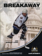 Washington Capitals 2002-03 program cover