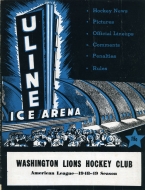 Washington Lions 1948-49 program cover