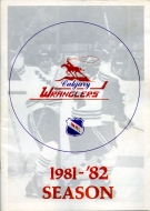 WHL Calgary Wranglers Vintage Defunct Circa 1980's Team Logo Hockey Pennant  #6